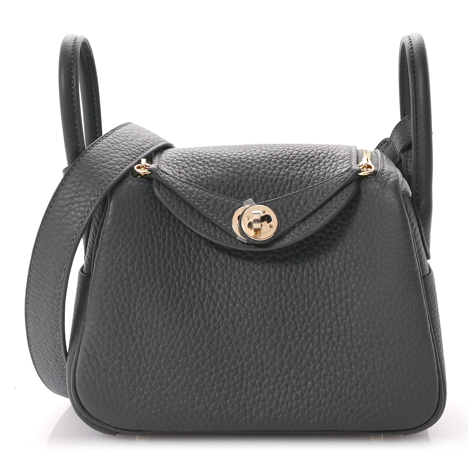 Hermes Taurillon Clemence Mini Lindy 20 Ardoise 1 of 11