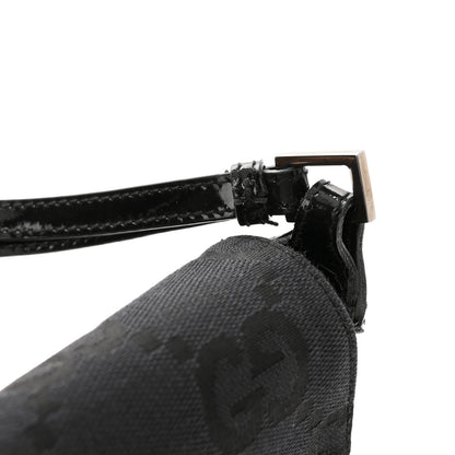 Gucci Patent Jumbo Monogram Canvas Shoulder Bag Black 12 of 12