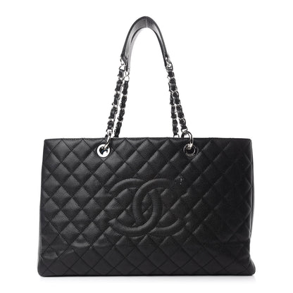 Chanel Caviar Quilted XL Grand Shopping Tote GST Black 1 of 12
