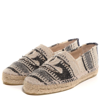 Chanel Canvas Striped Espadrilles 37 3 of 10