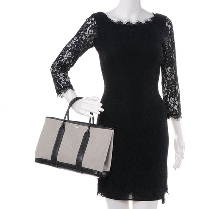 Hermes Toile Leather Garden Party TPM Black 2 of 7