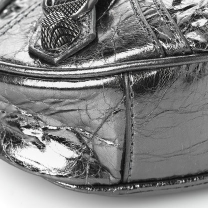 Balenciaga Metallic Agneau Arena Le Cagole Purse With Chain Mini Silver 7 of 8