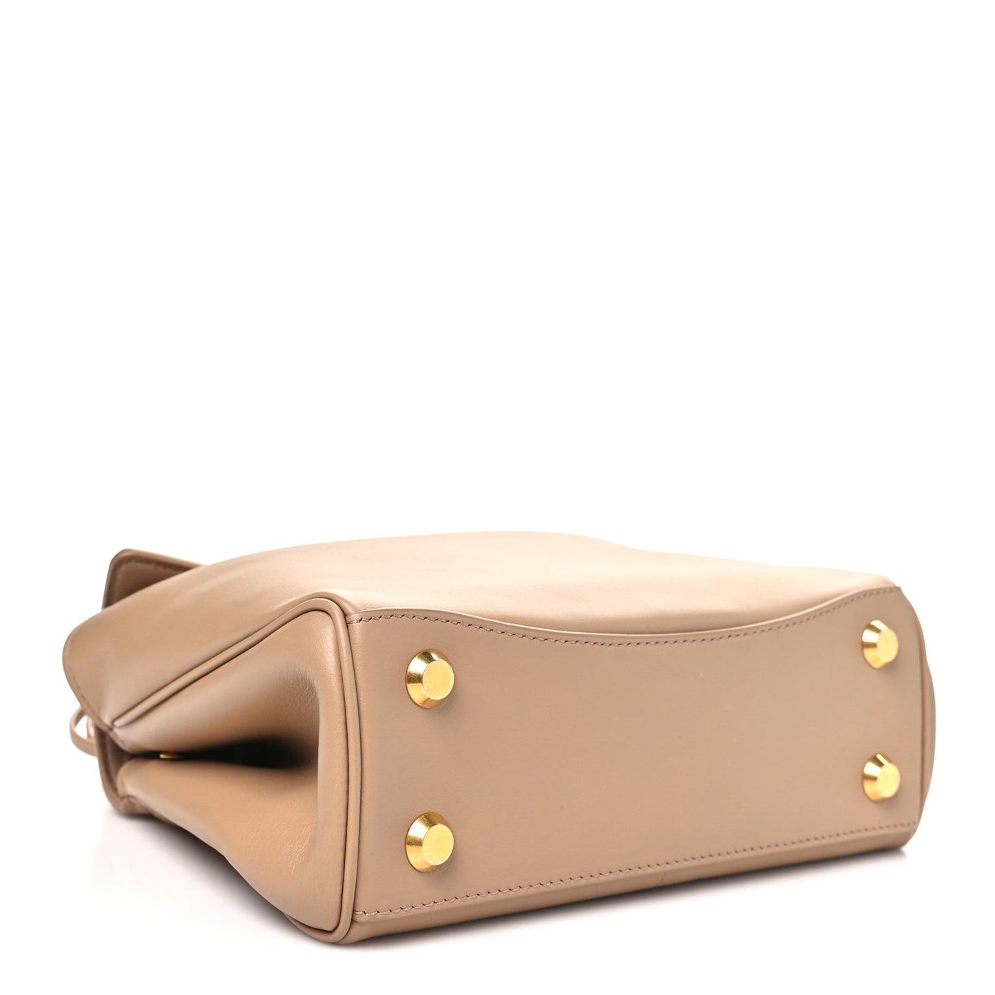 Natural Smooth Calfskin Mini Rodeo Top Handle Handbag Latte