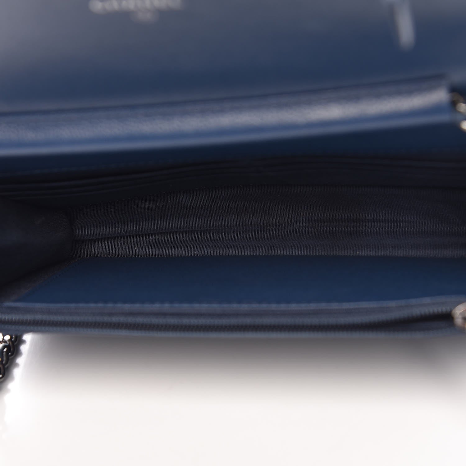 Chanel Caviar Quilted Boy Wallet On Chain WOC Blue 5 of 9