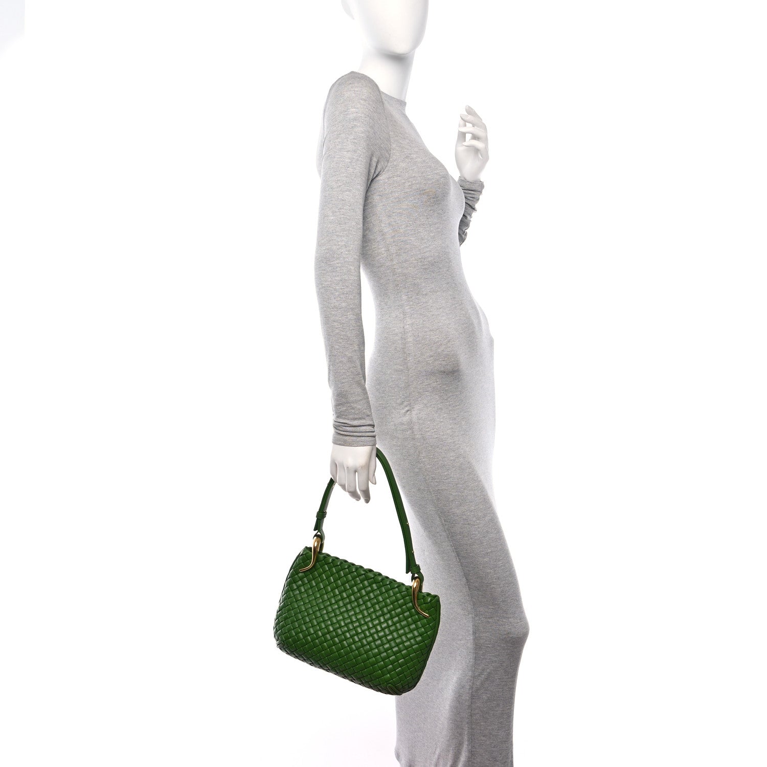 Bottega Veneta Nappa Intrecciato Small Clicker Shoulder Bag Avocado 2 of 11