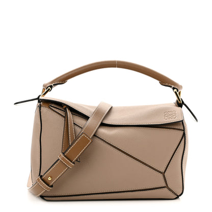 Loewe Grained Calfskin Small Puzzle Bag Sand Mink 1 of 9
