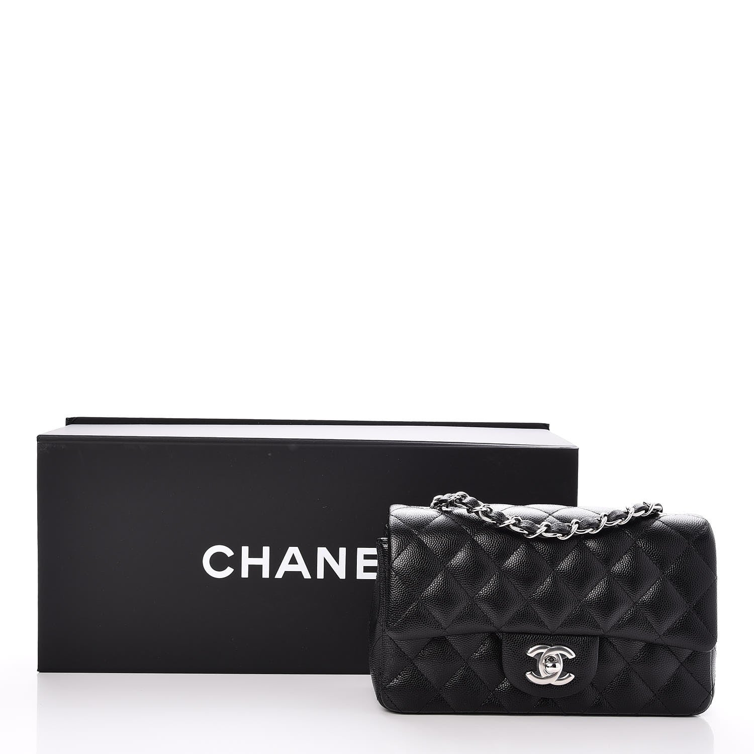 Chanel Caviar Quilted Mini Rectangular Flap Black 8 of 8