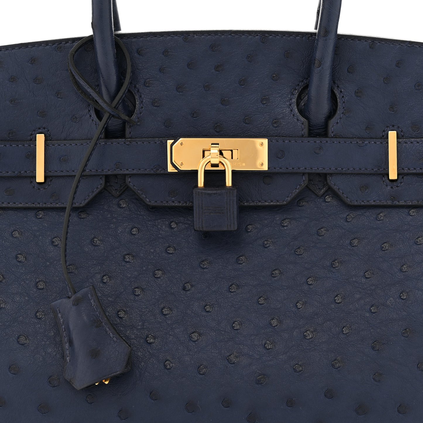 Ostrich Birkin 30 Bleu Iris