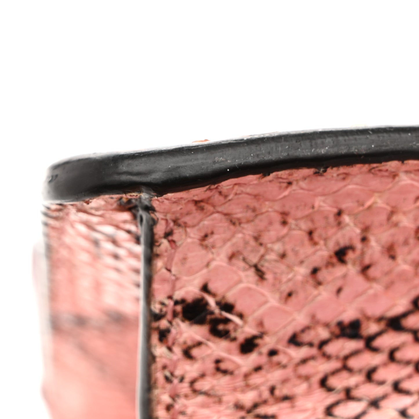 Snakeskin Enamel Mini Dionysus Shoulder Bag Pastel Pink