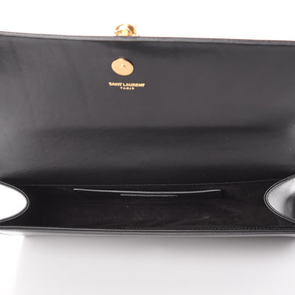 Saint Laurent Calfskin Classic Monogram Tassel Clutch Black 4 of 7