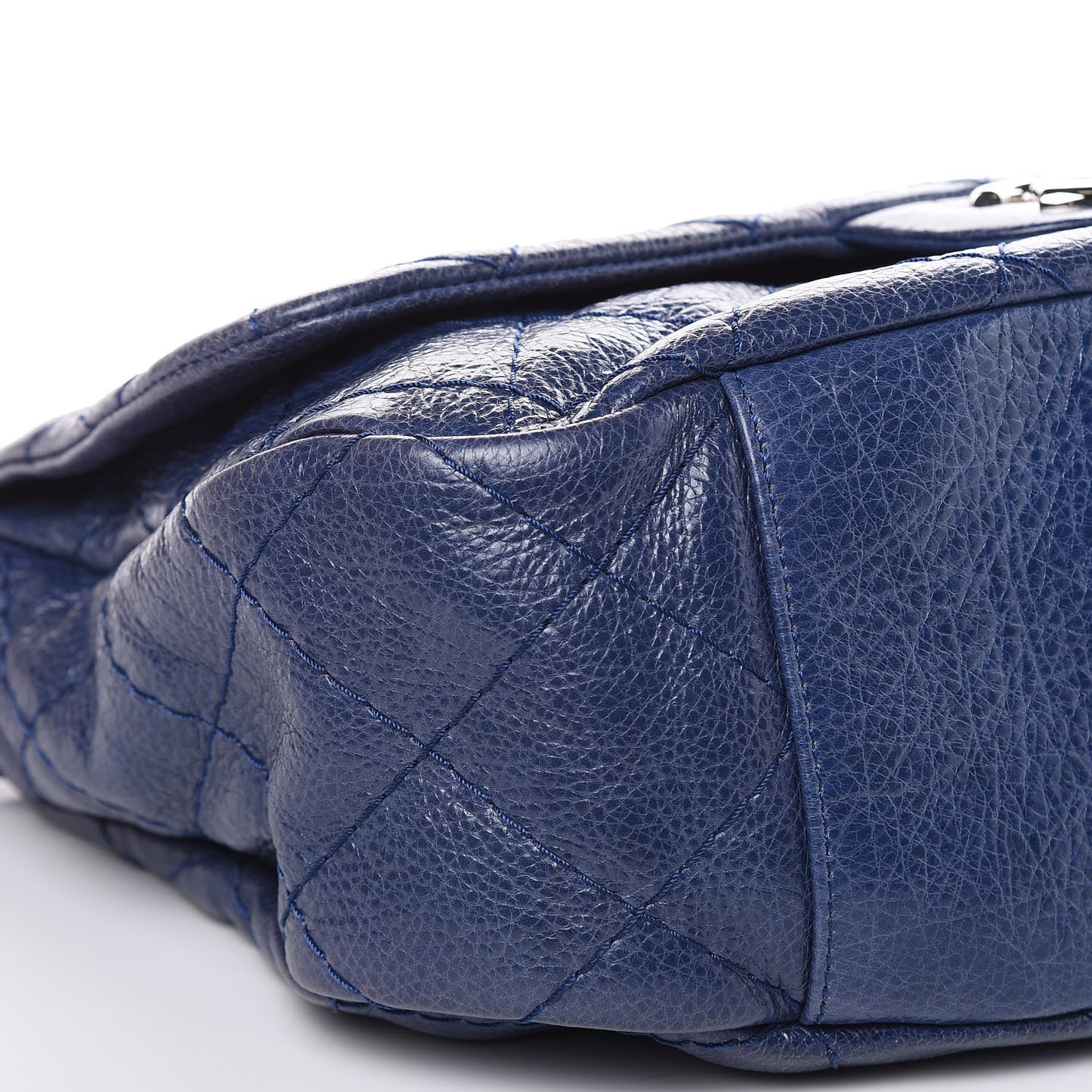 Glazed Calfskin Stitched XL On The Road Flap Blue