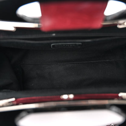 Chanel Glazed Calfskin Quilted Small CC Delivery Tote Burgundy 5 of 11