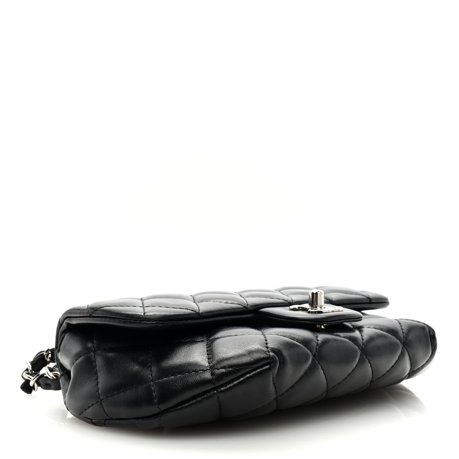 Chanel Calfskin Quilted CC Uniform Flap Belt Bag Black 4 of 9