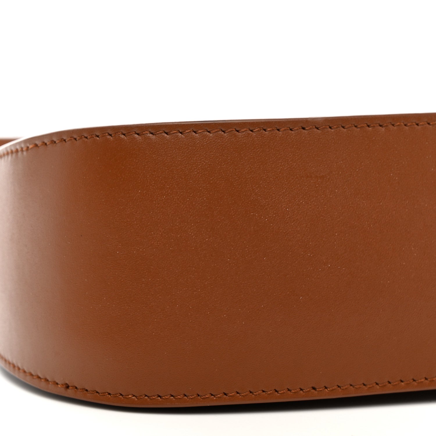 The Row Smooth Calfskin Half Moon Shoulder Bag Chestnut 9 of 11