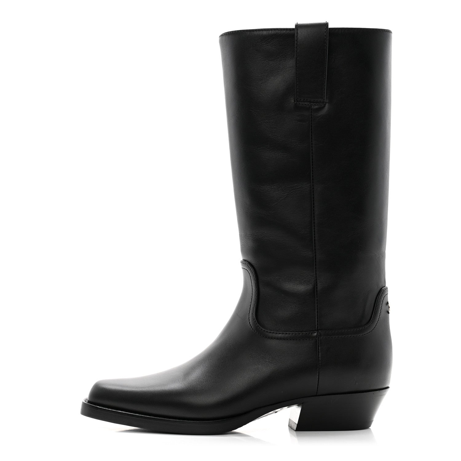 Chanel Calfskin CC High Boots 37 Black 1 of 10