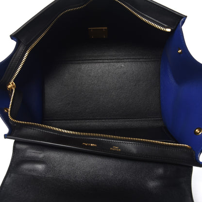 Celine Smooth Calfskin Suede Small Tri-Color Trapeze Indigo 9 of 9