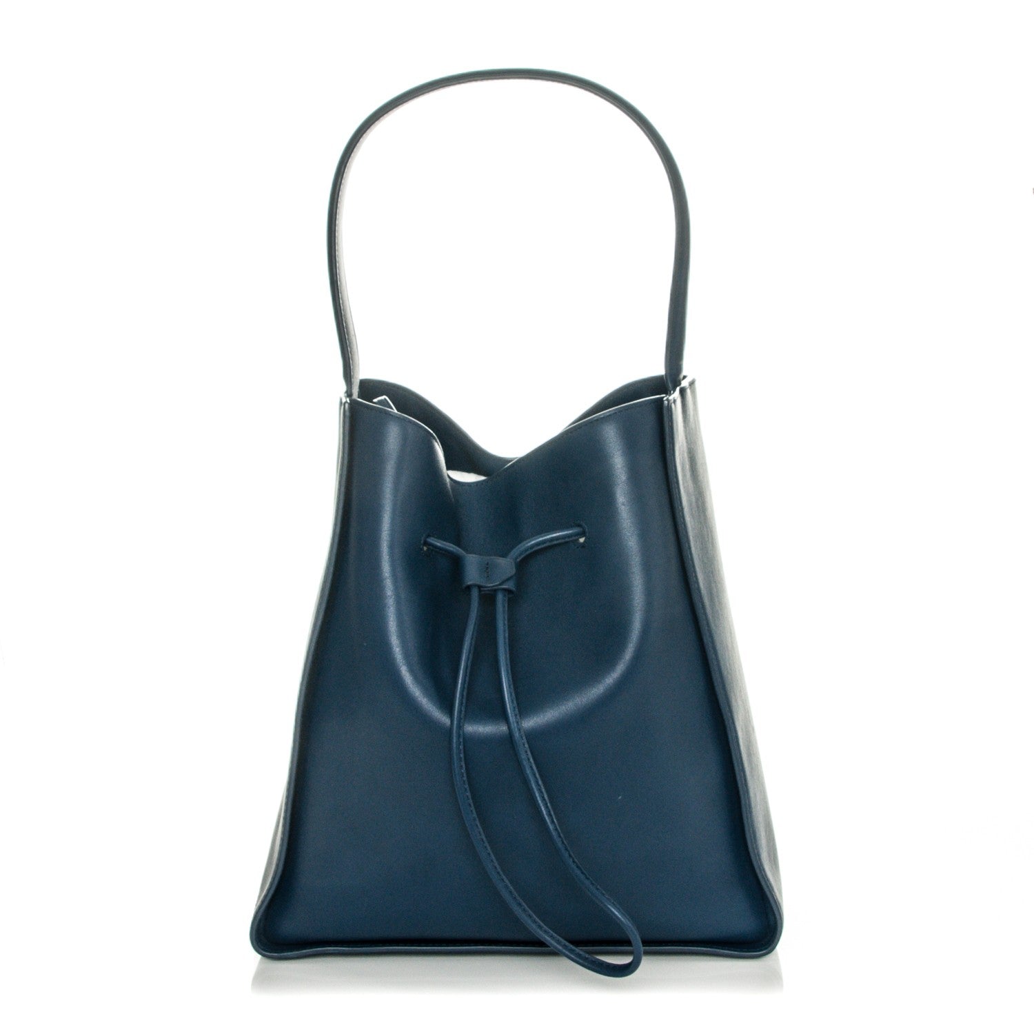 3.1 Phillip Lim 3.1 Smooth Calfskin Large Soleil Bucket Bag Midnight Blue 1 of 8