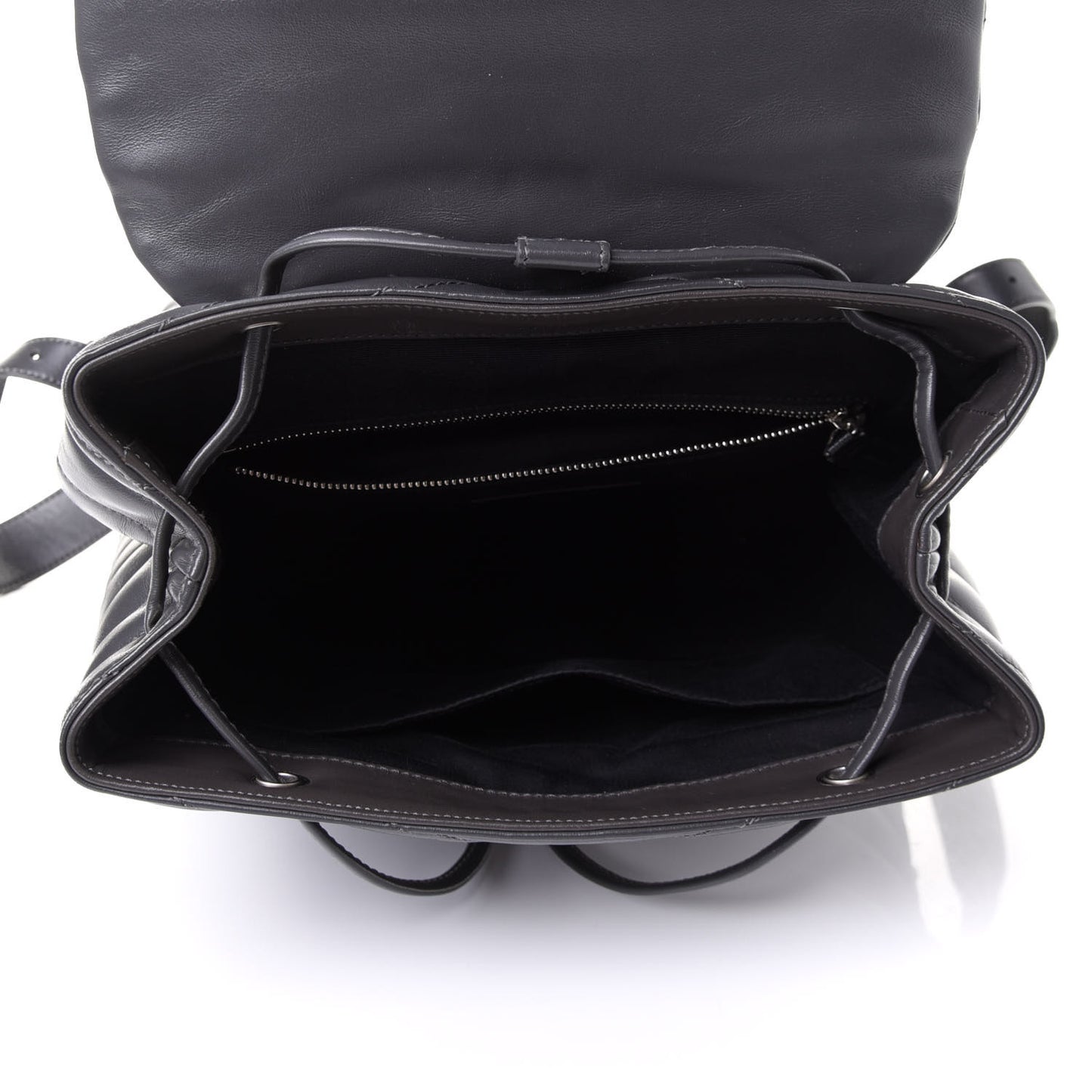 Calfskin Y Quilted Monogram Medium Loulou Backpack Asphalt