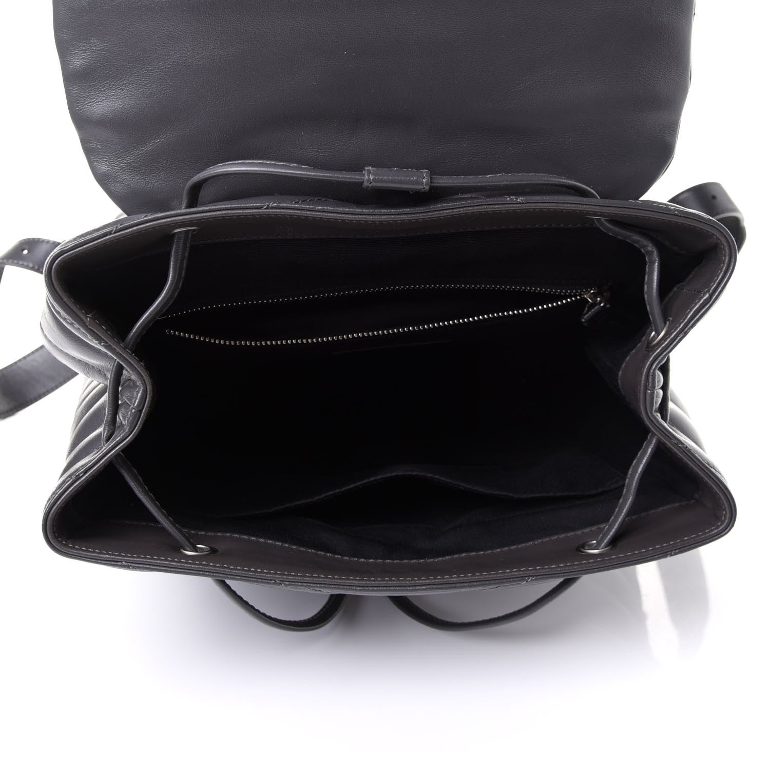 Saint Laurent Calfskin Y Quilted Monogram Medium Loulou Backpack Asphalt 7 of 11