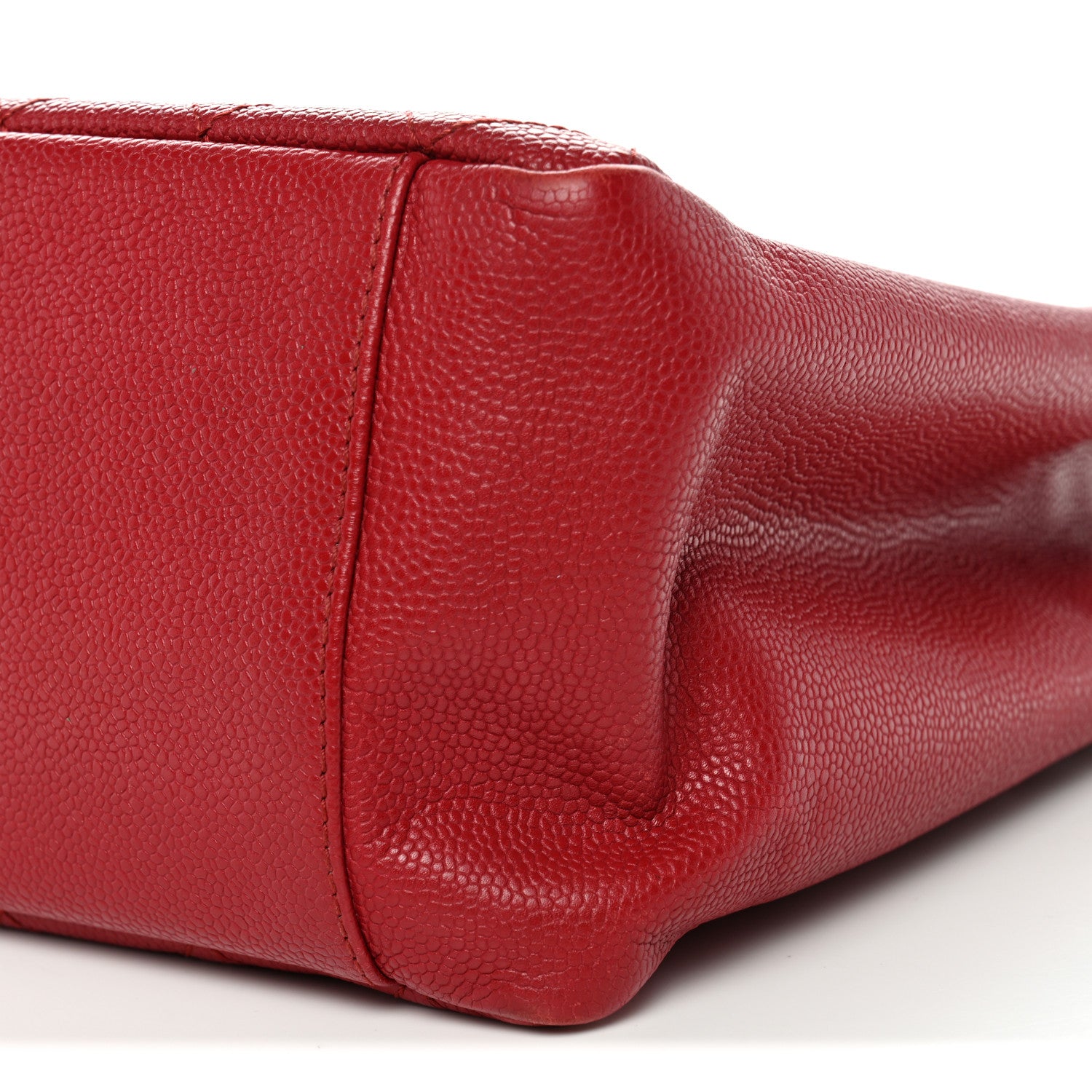 Chanel Caviar Quilted Grand Shopping Tote GST Red 11 of 14
