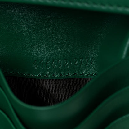Gucci Calfskin Matelasse GG Marmont Card Case Wallet Emerald 7 of 7