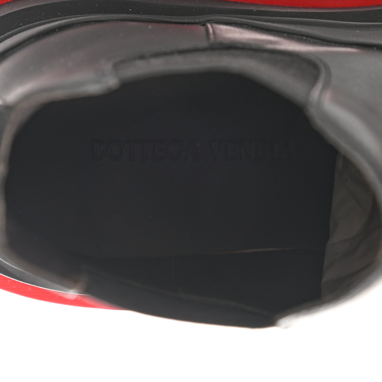 Bottega Veneta Calfskin Womens The Tire Cropped Chelsea Boots 37 Black Bright Red 7 of 7