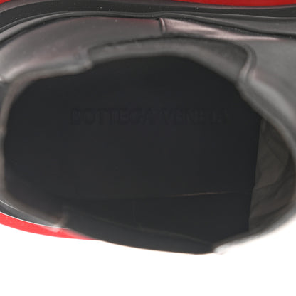 Bottega Veneta Calfskin Womens The Tire Cropped Chelsea Boots 37 Black Bright Red 7 of 7