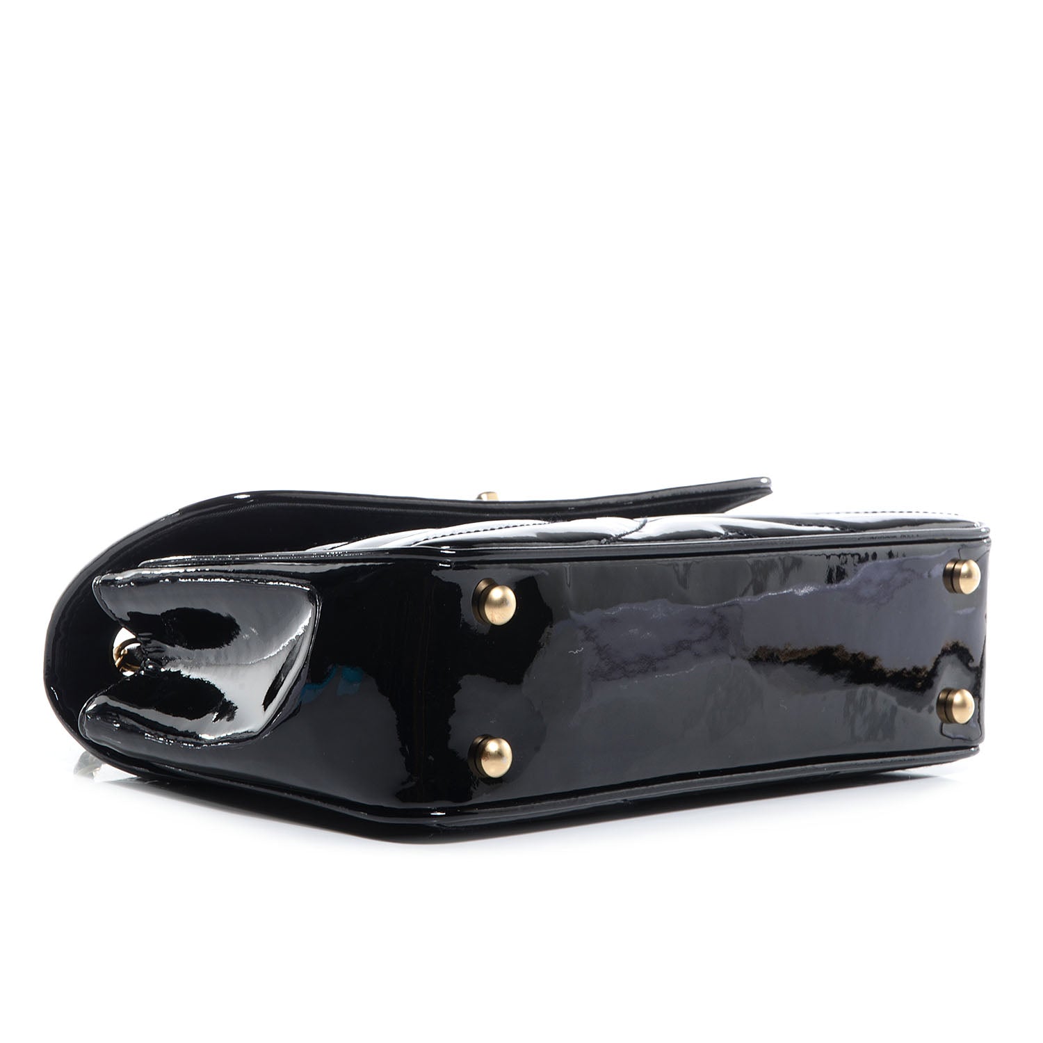 Chanel Patent Small Chevron Single Flap Black 4 of 9