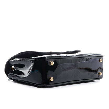 Chanel Patent Small Chevron Single Flap Black 4 of 9