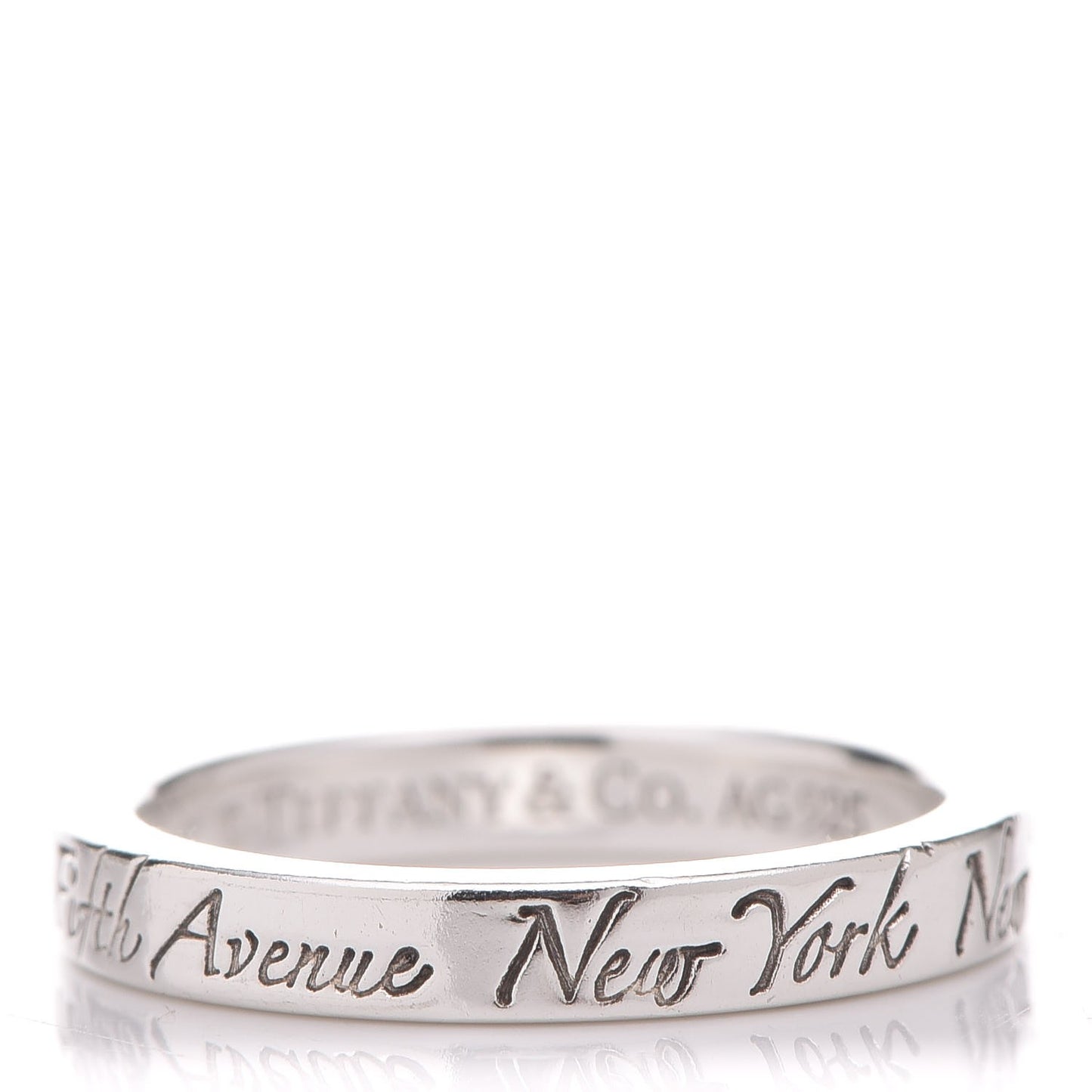 Sterling Silver Notes Narrow Ring 48 4.25