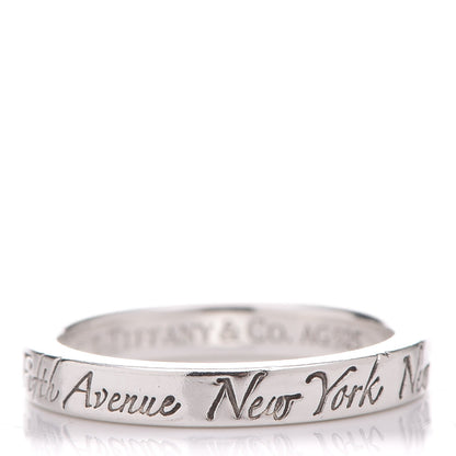 Tiffany Sterling Silver Notes Narrow Ring 48 4.25 1 of 8