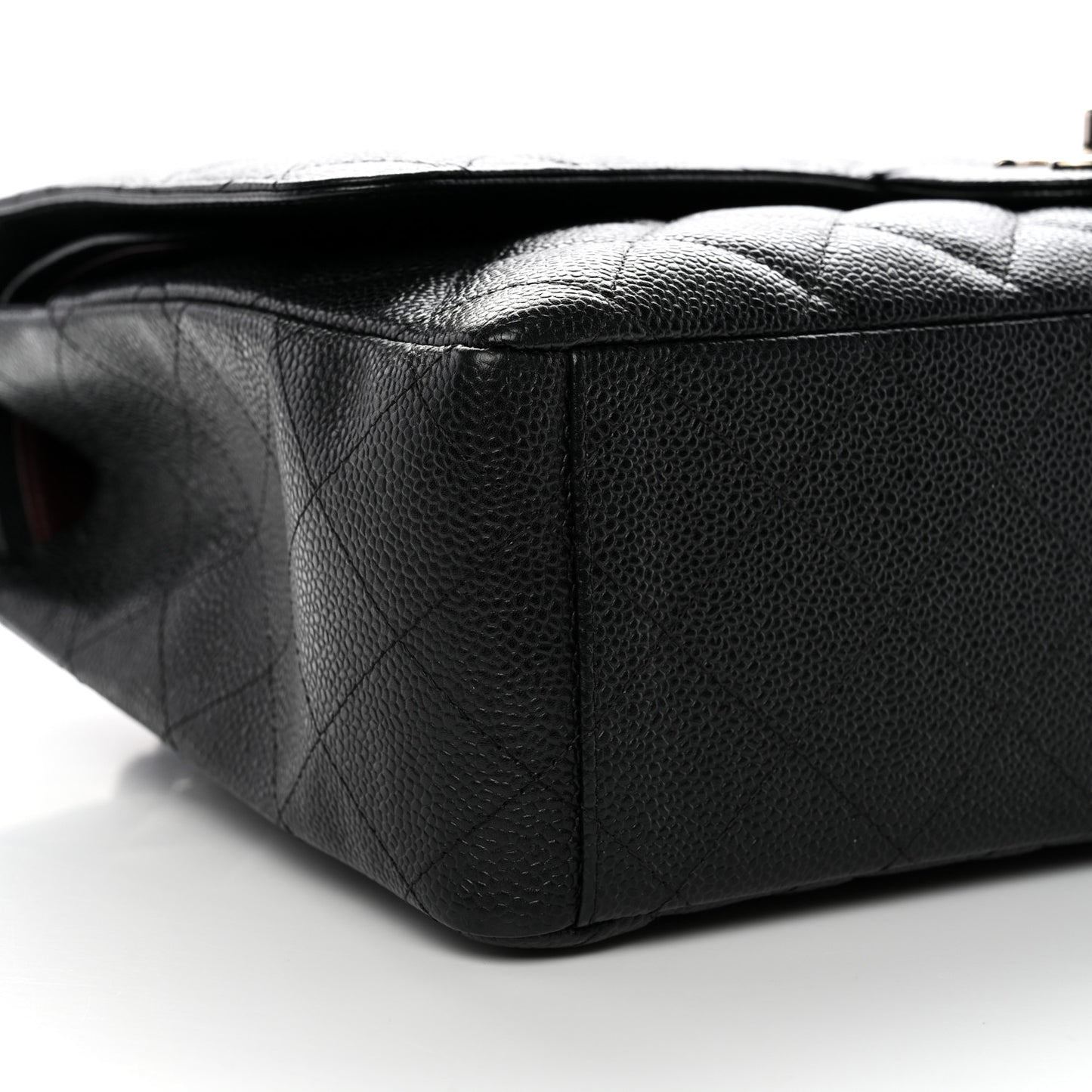 Caviar Quilted Maxi Double Flap Black