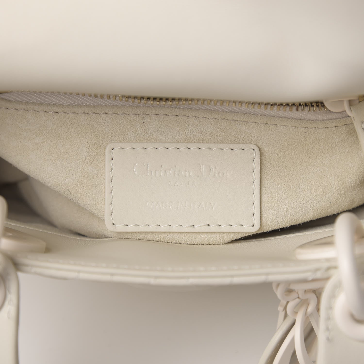 Christian Dior Ultra Matte Calfskin Cannage Mini Lady Dior White 5 of 9