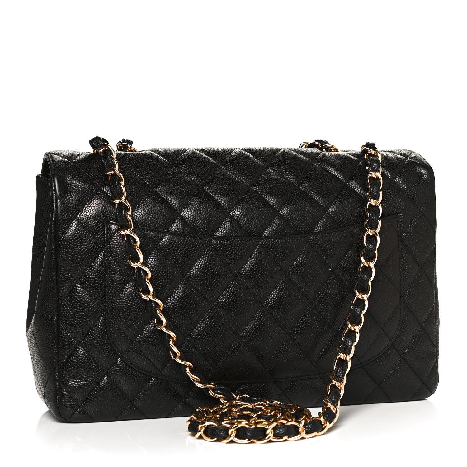 Chanel Caviar Quilted Jumbo Single Flap Black 2 of 9
