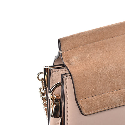 Chloe Calfskin Suede Medium Faye Shoulder Bag Cement Pink 10 of 12