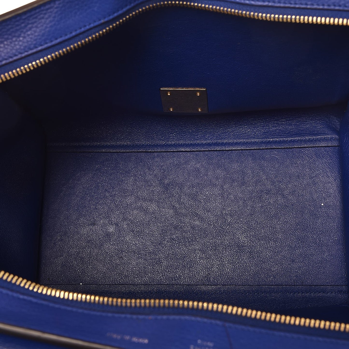 Drummed Calfskin Suede Small Trapeze Indigo