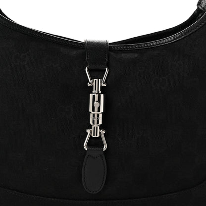 Gucci Monogram Goatskin Medium Jackie 1961 Hobo Black 8 of 10