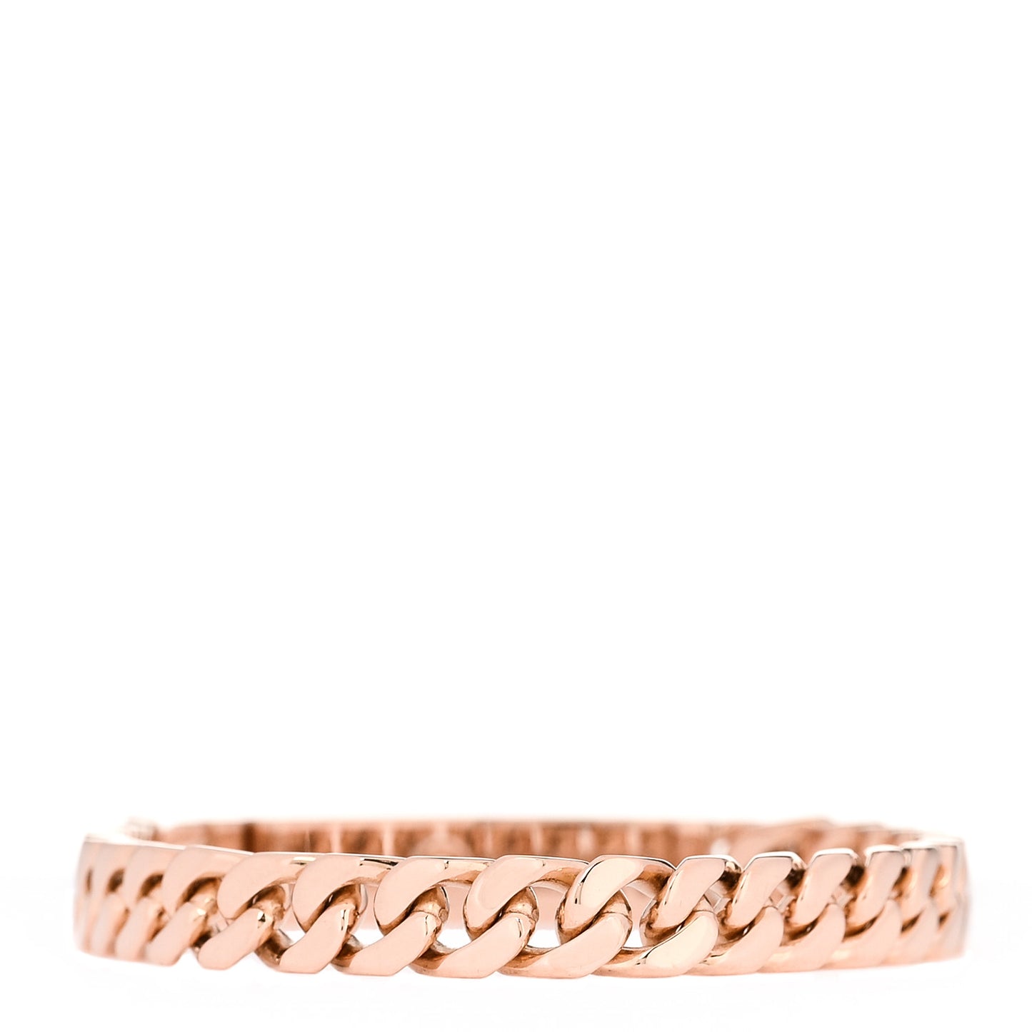 18K Rose Gold Diamond PM Kelly Gourmette Bracelet SH