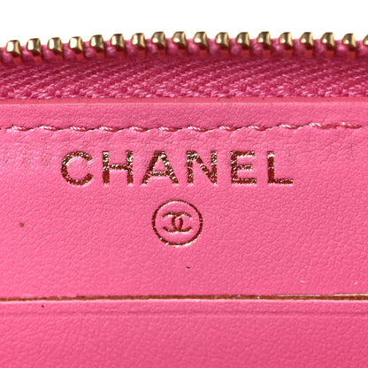 Chanel Caviar Quilted Medium Zip Around Wallet Pink 6 of 11