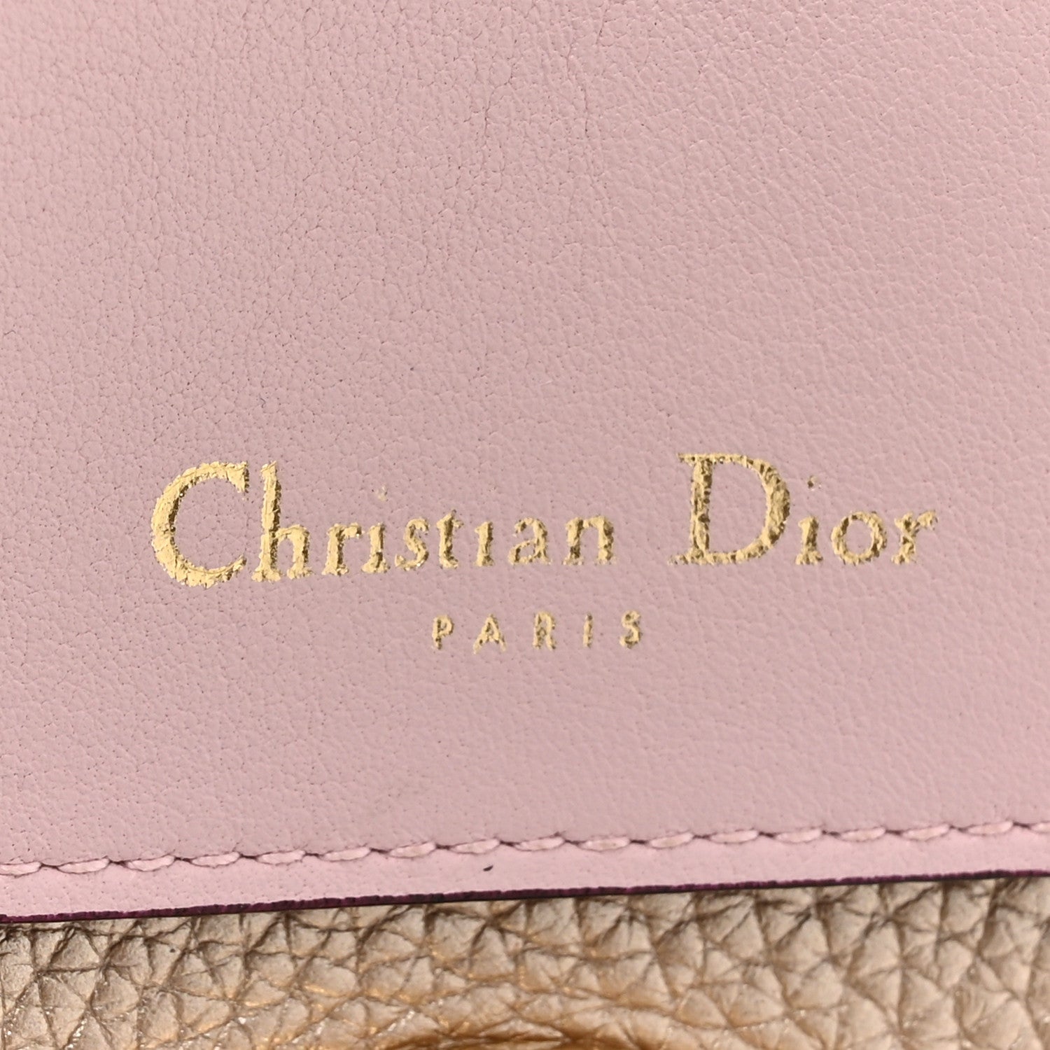 Christian Dior Metallic Bullcalf Small Be Dior Flap Pale Gold 6 of 19