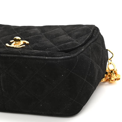 Chanel Suede Quilted CC Camera Case Black 10 of 10