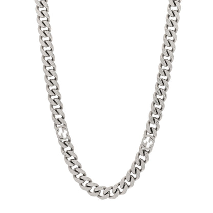 Gucci Palladium Interlocking G Gurmette Chain Necklace Silver 1 of 5