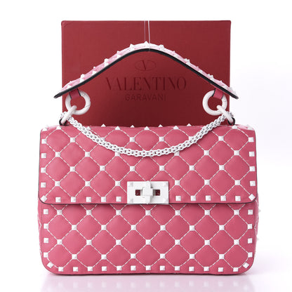 Valentino Garavani Lambskin Medium Free Rockstud Spike Shoulder Bag Shadow Pink 10 of 10