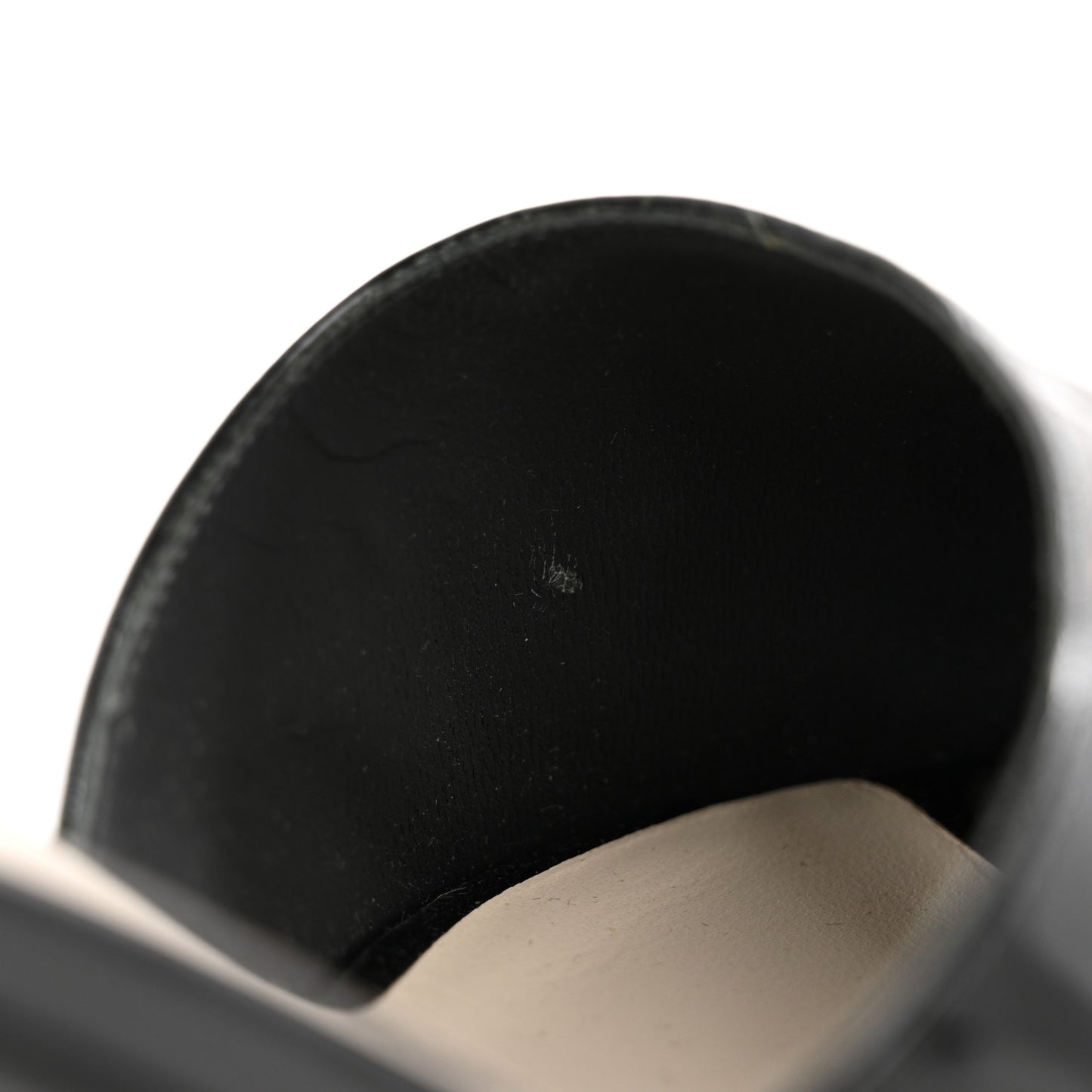 Patent Lambskin Pearl Mules 40.5 Black