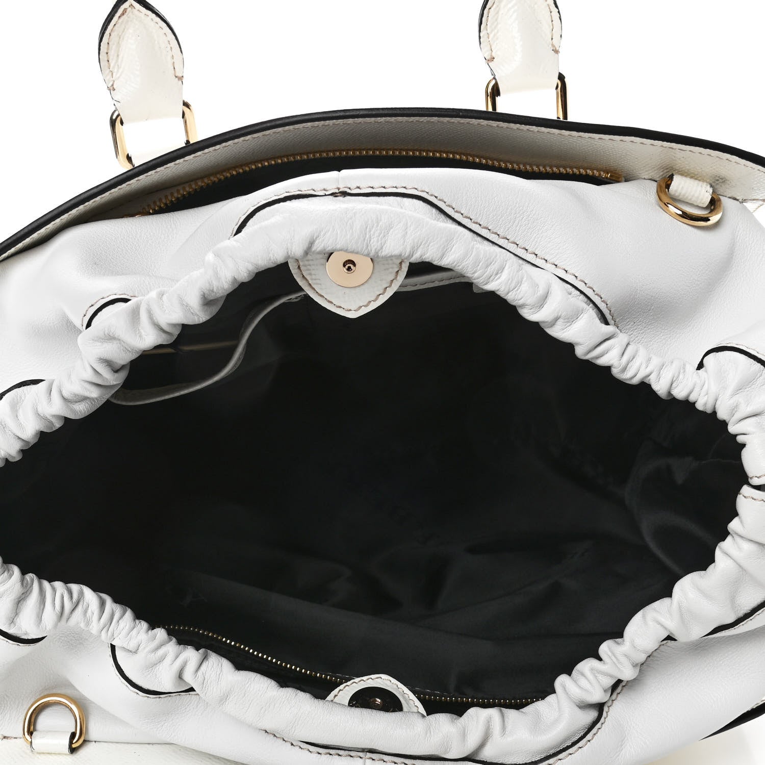 Burberry Patent Calfskin Medium Dinton Tote White 4 of 4