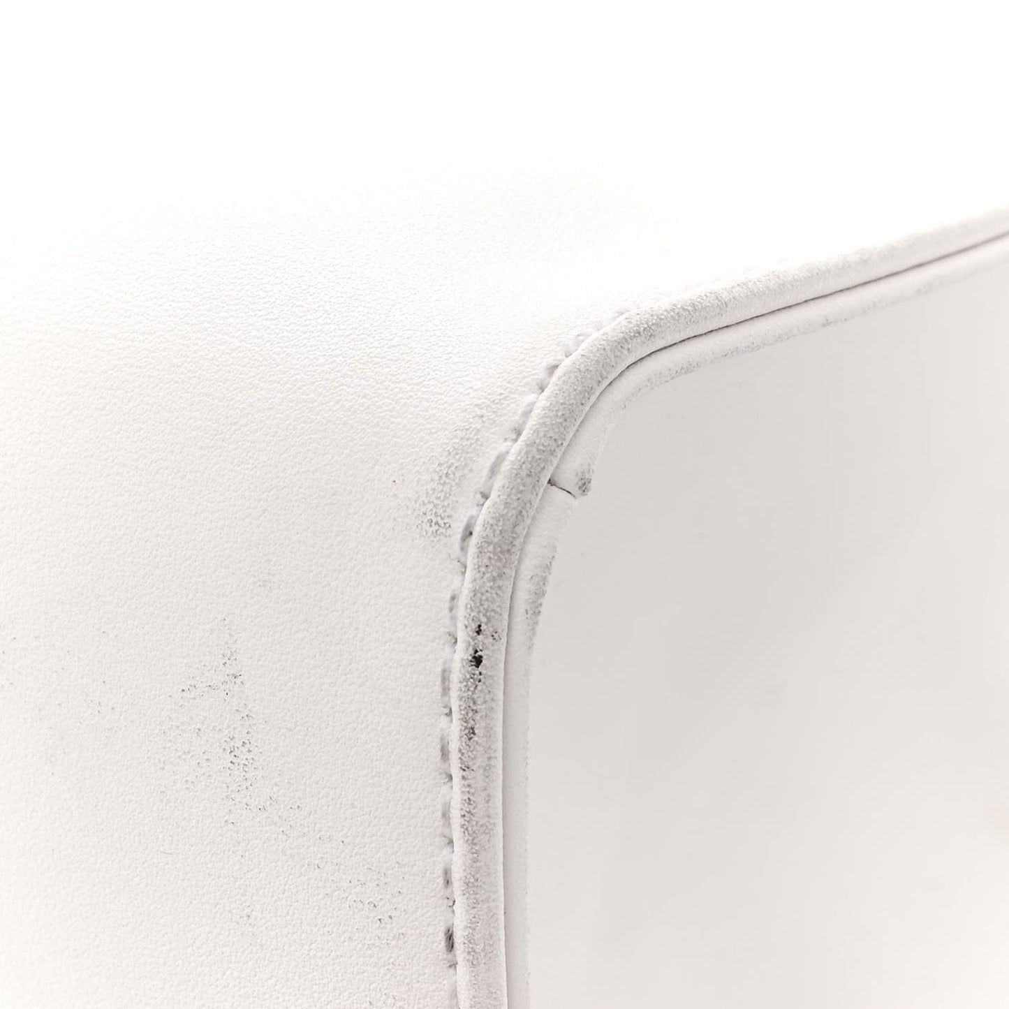 Vegan Leather Medium Shopping Bag White