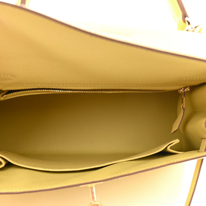 Hermes Epsom Kelly Sellier 25 Jaune Poussin 5 of 11