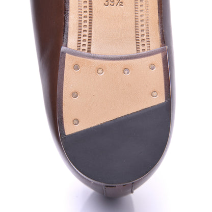 Gucci Calfskin Womens Jordaan Loafers 39.5 Fondente Brown 16 of 18