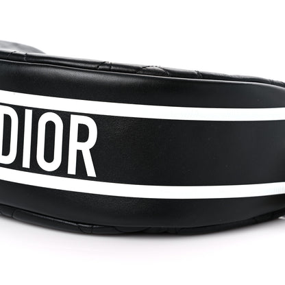 Christian Dior Lambskin Cannage Medium Dior Vibe Hobo Bag Black 8 of 11