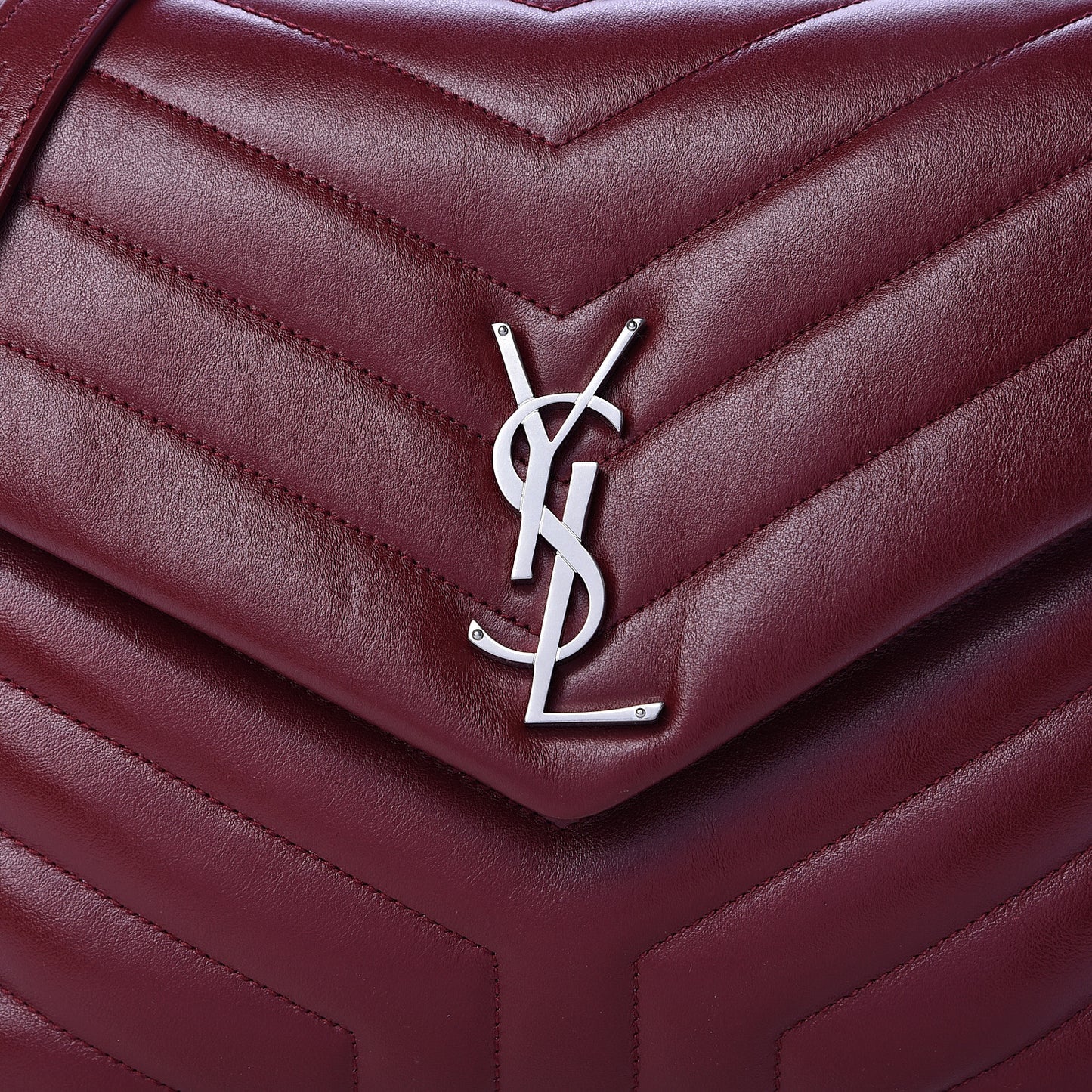 Calfskin Y Quilted Monogram Medium Loulou Chain Satchel Palissandre